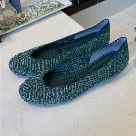 Rothy's Shoes - NEW Rothy's Mirage Metallic Square Toe Patterned Flats